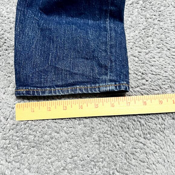 Levis 502 Jeans Mens 34 x32 Blue Slim Taper Stretch Denim Five Pocket Classic - Picture 13 of 13